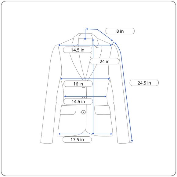 H&M Black Single Button Pinstripe Blazer Jacket Size 4 - Picture 12 of 12